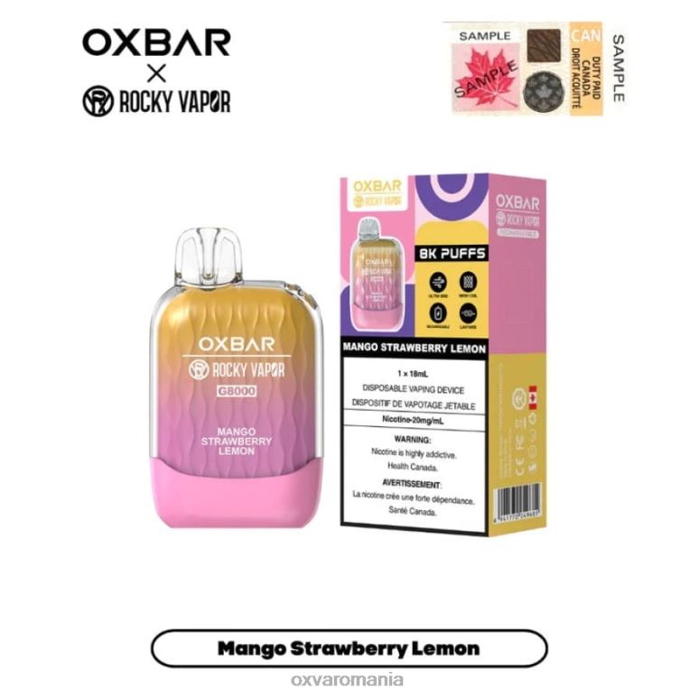 OXVA bucharest - mango capsuni lamaie 82ZVP10 OXVA OXBAR G8000