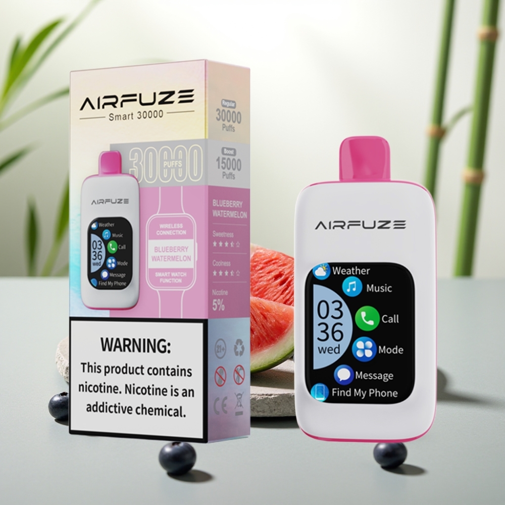 AirFuze Smart 30000 Puffs Disposable Pod Afine Pepene Galben, 5%, 900mAh, Type-C