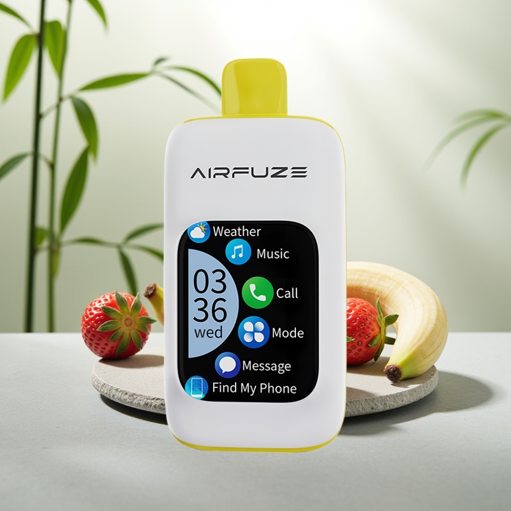 AirFuze Smart 30000 Puffs Disposable Pod Căpșuni Banane, 5%, 900mAh, Type-C