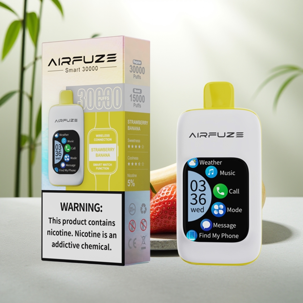AirFuze Smart 30000 Puffs Disposable Pod Căpșuni Banane, 5%, 900mAh, Type-C