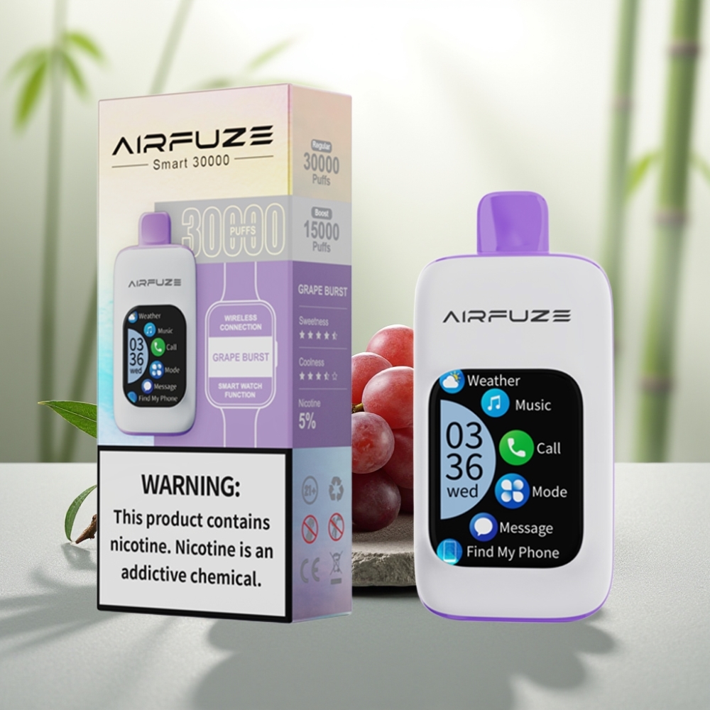 AirFuze Smart 30000 Puffs Disposable Pod Explozie de Struguri, 5%, 900mAh, Type-C