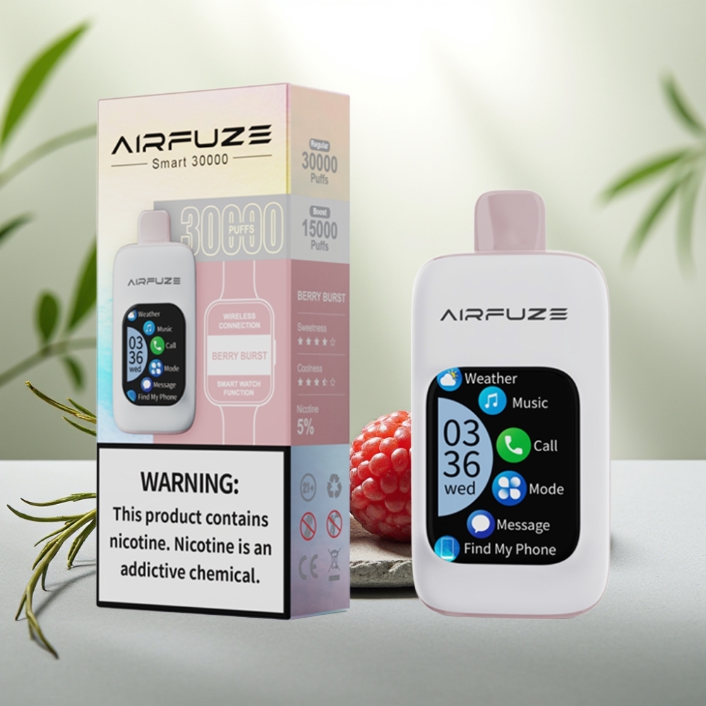 AirFuze Smart 30000 Puffs Disposable Pod Explozie de fructe de pădure, 5%, 900mAh, 30000 de fumuri