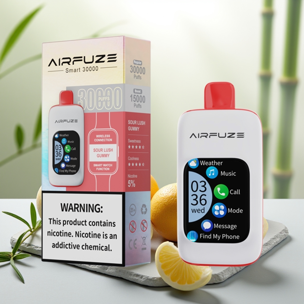 AirFuze Smart 30000 Puffs Disposable Pod Gumă Dulce-Acră, 5%, 900mAh, Type-C