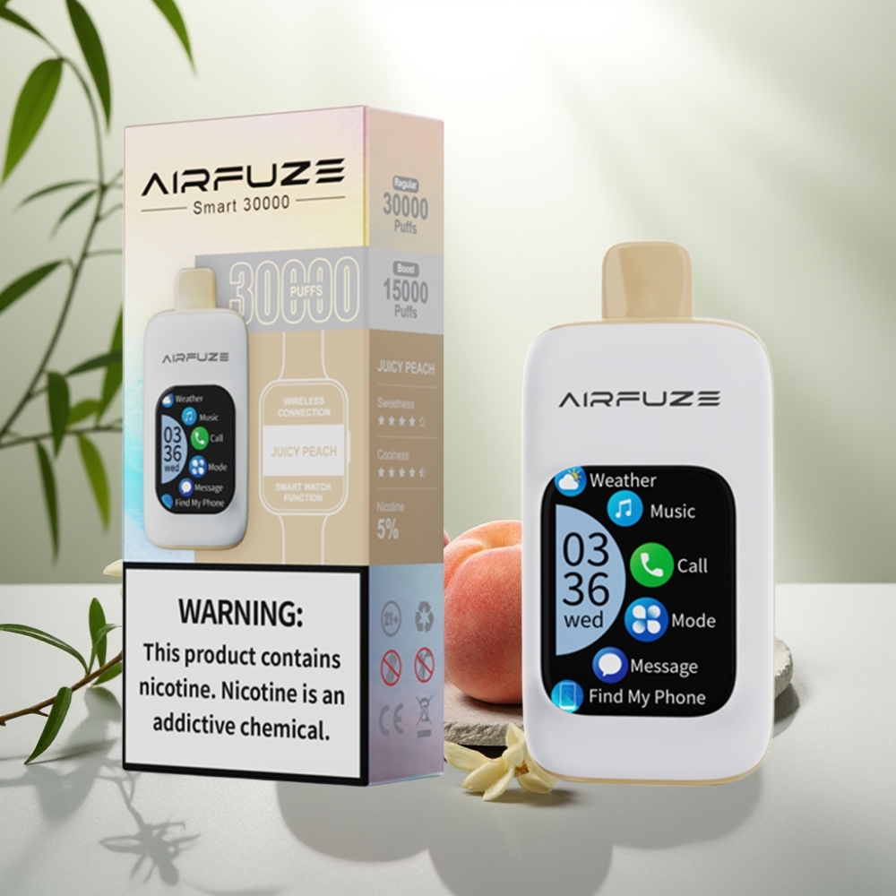 AirFuze Smart 30000 Puffs Disposable Pod Piersică Zemoasă, 5%, 900mAh, Tip-C