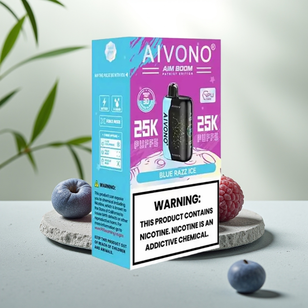 Aivono AIM BOOM 25000 Puffs 28ml 650mAh 1.2ohm Afine Albastre cu Gheață