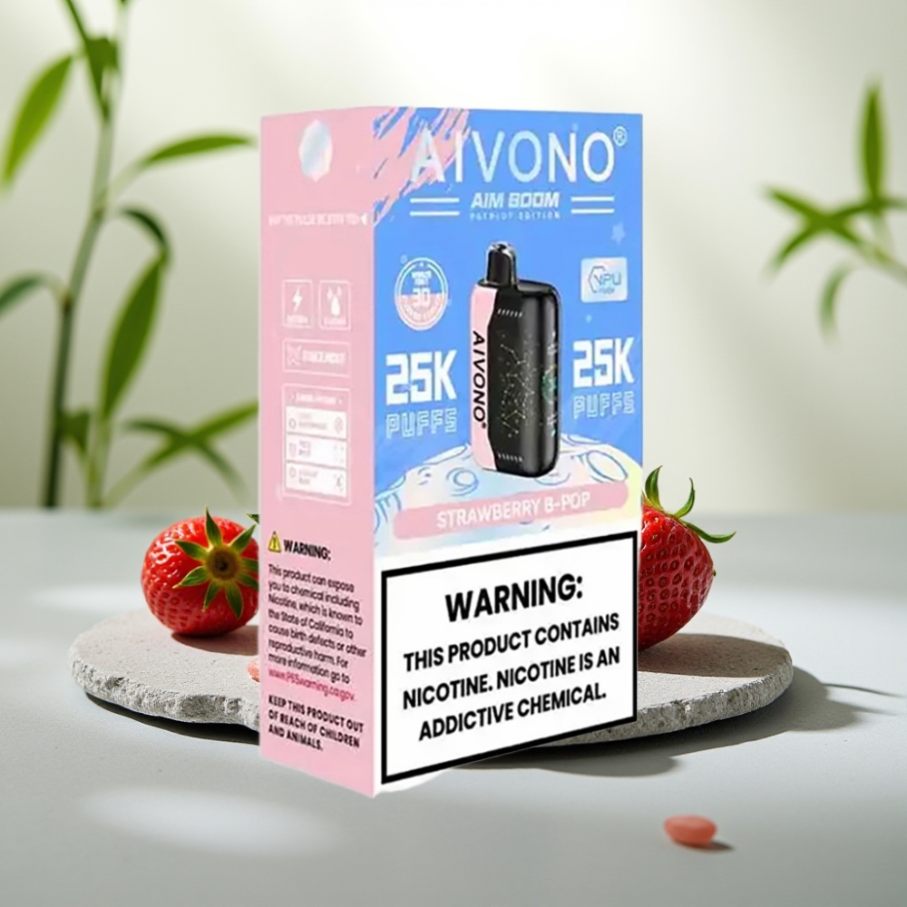 Aivono AIM BOOM 25000 Puffs Capsule Reutilizabil 28ml, 5%, Capsuni B Pop