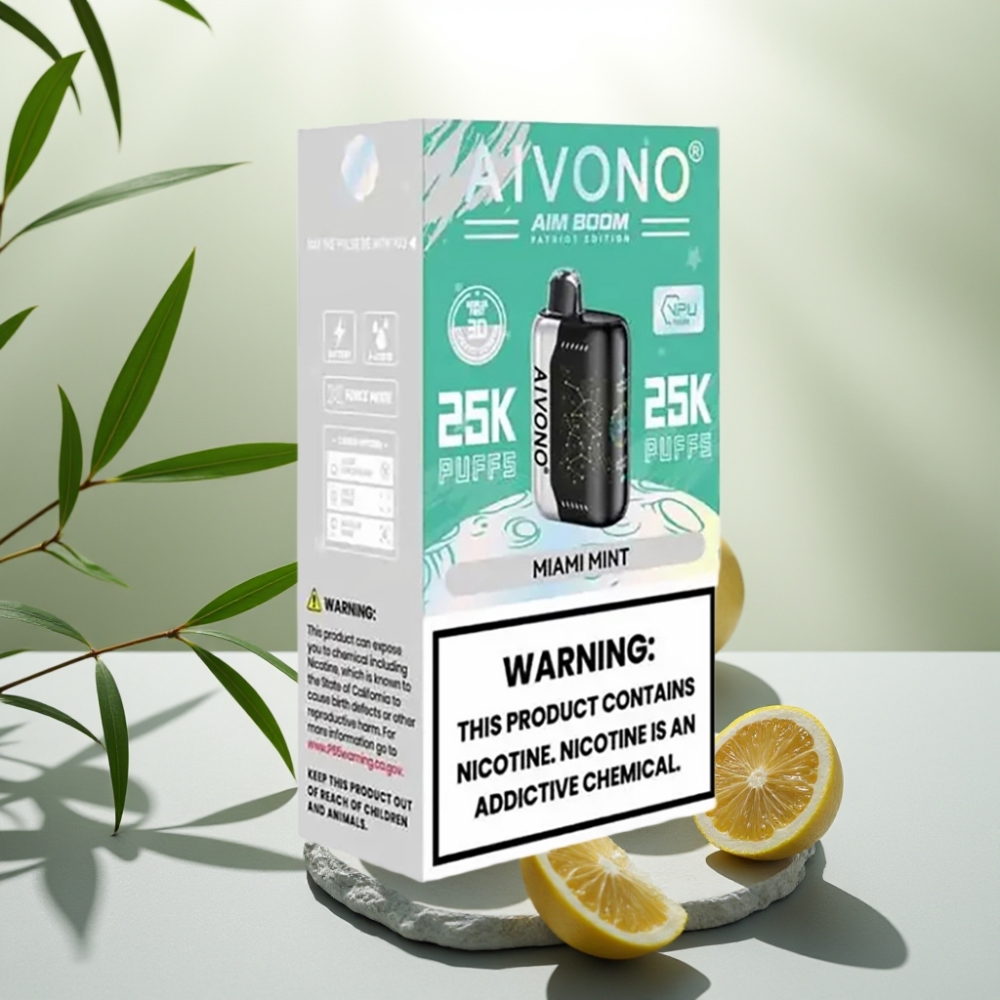 Aivono AIM BOOM 25000 Puffs Miami Mentă 28ml 650mAh 1.2ohm
