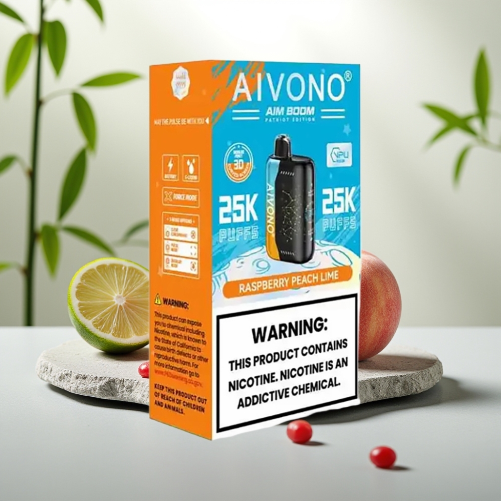 Aivono AIM BOOM 25000 Pufuri Zmeură Piersică Lime 28ml 650mAh