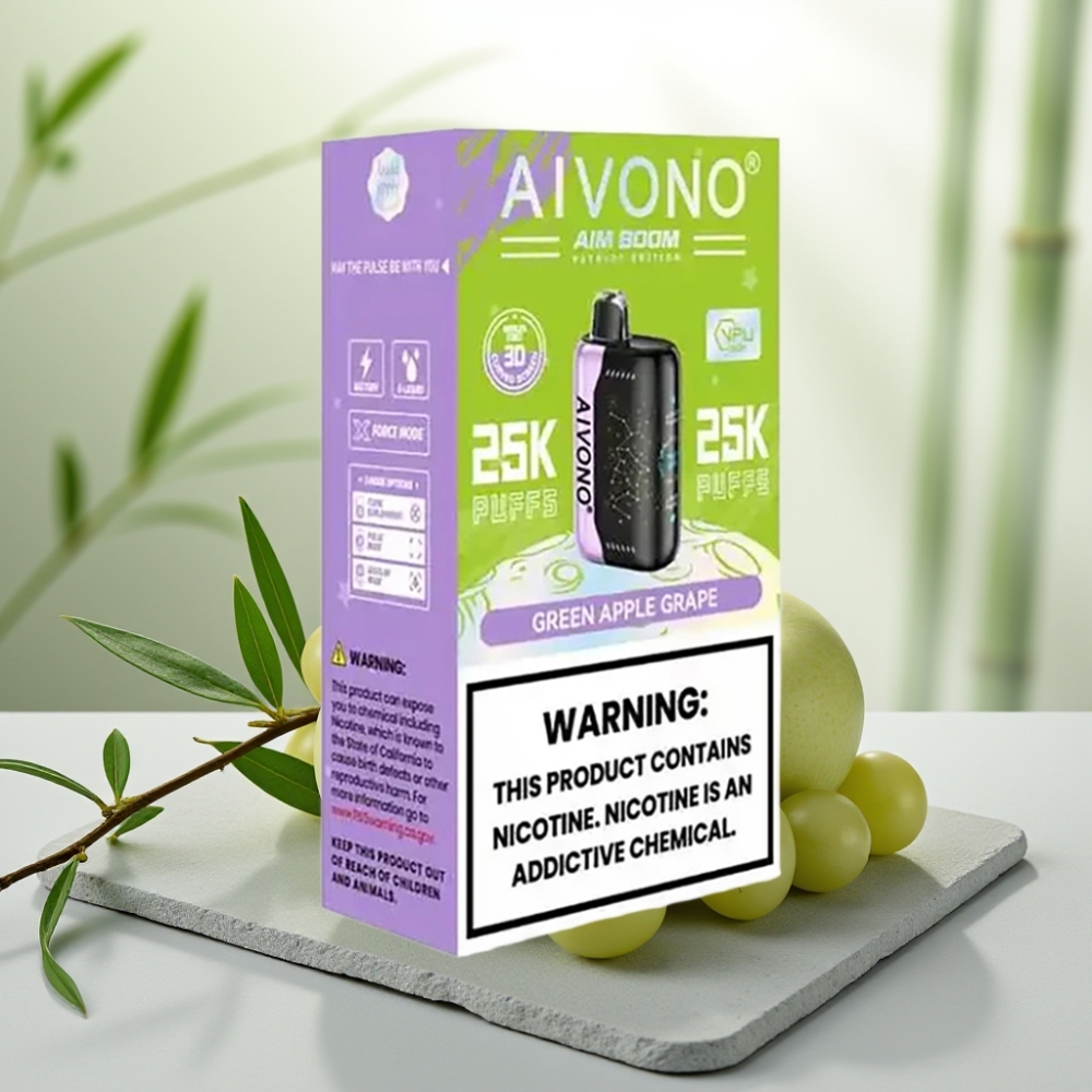 Aivono Aim Boom 25000 Pufuri Măr Verde Struguri 0%/2%/3%/5% 28ml 650mAh