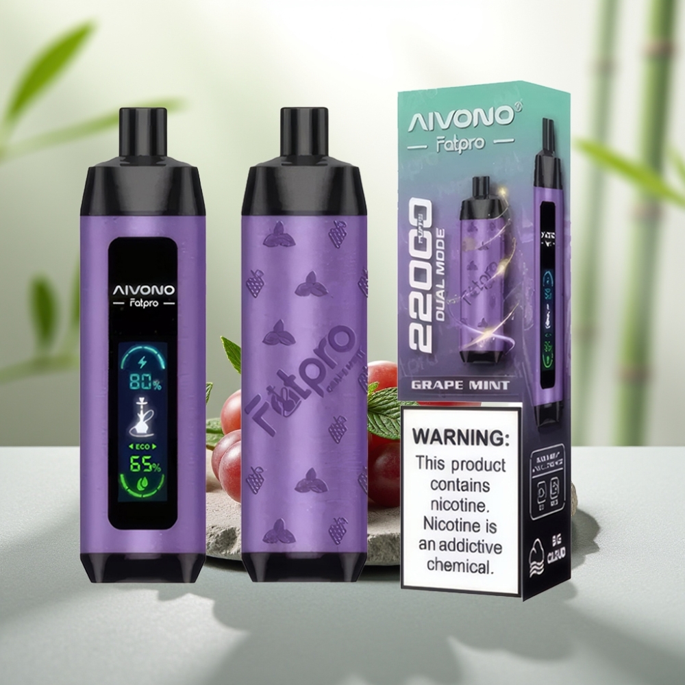 Aivono AIM FATPRO 22000 Puffs Strugure Mentă 28ml 5% Nicotină 600mAh