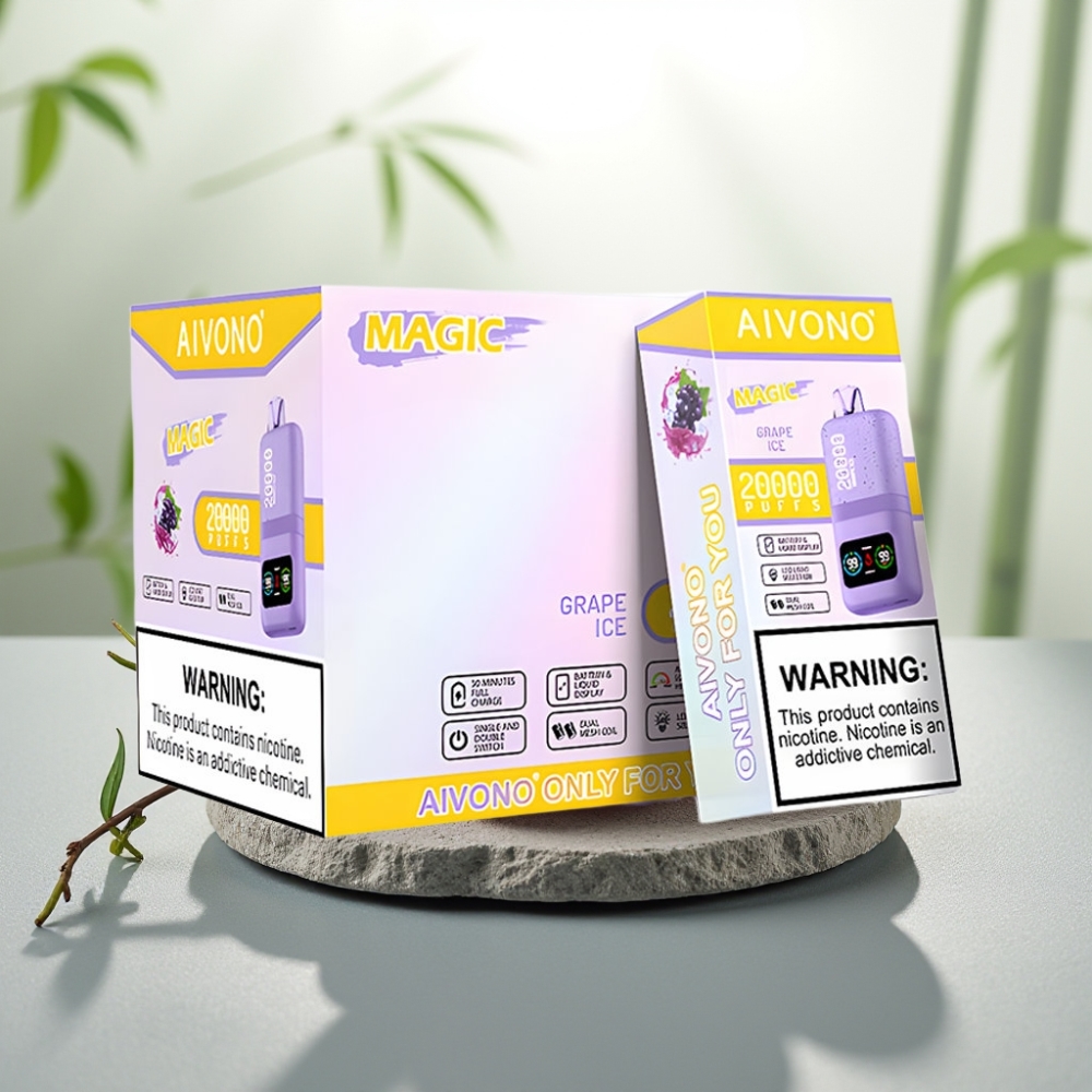 Aivono AIM MAGIC 20000 Puffs Strugure Înghețat Dual Mesh LCD 26ml 5% Nicotină