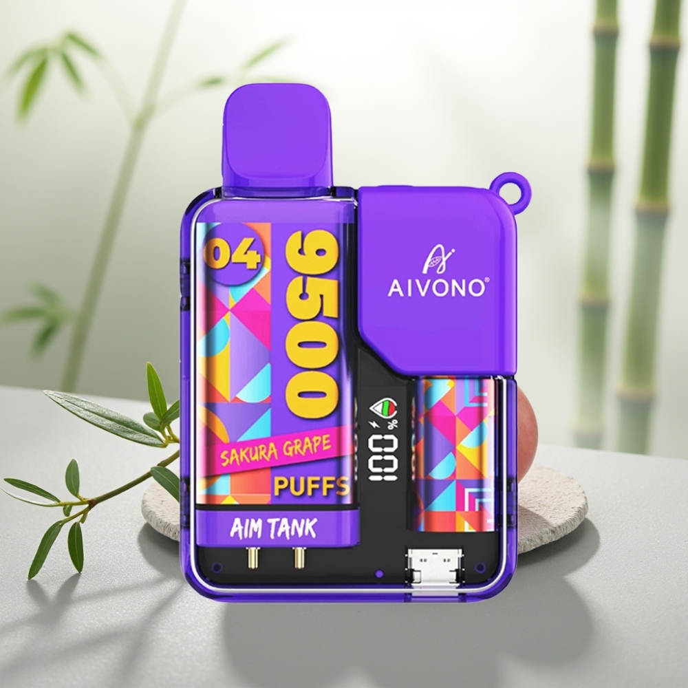 Aivono AIM-TANK 9500 Puffs Strugure Sakura, 18ml, 650mAh, LCD, 1.2ohm