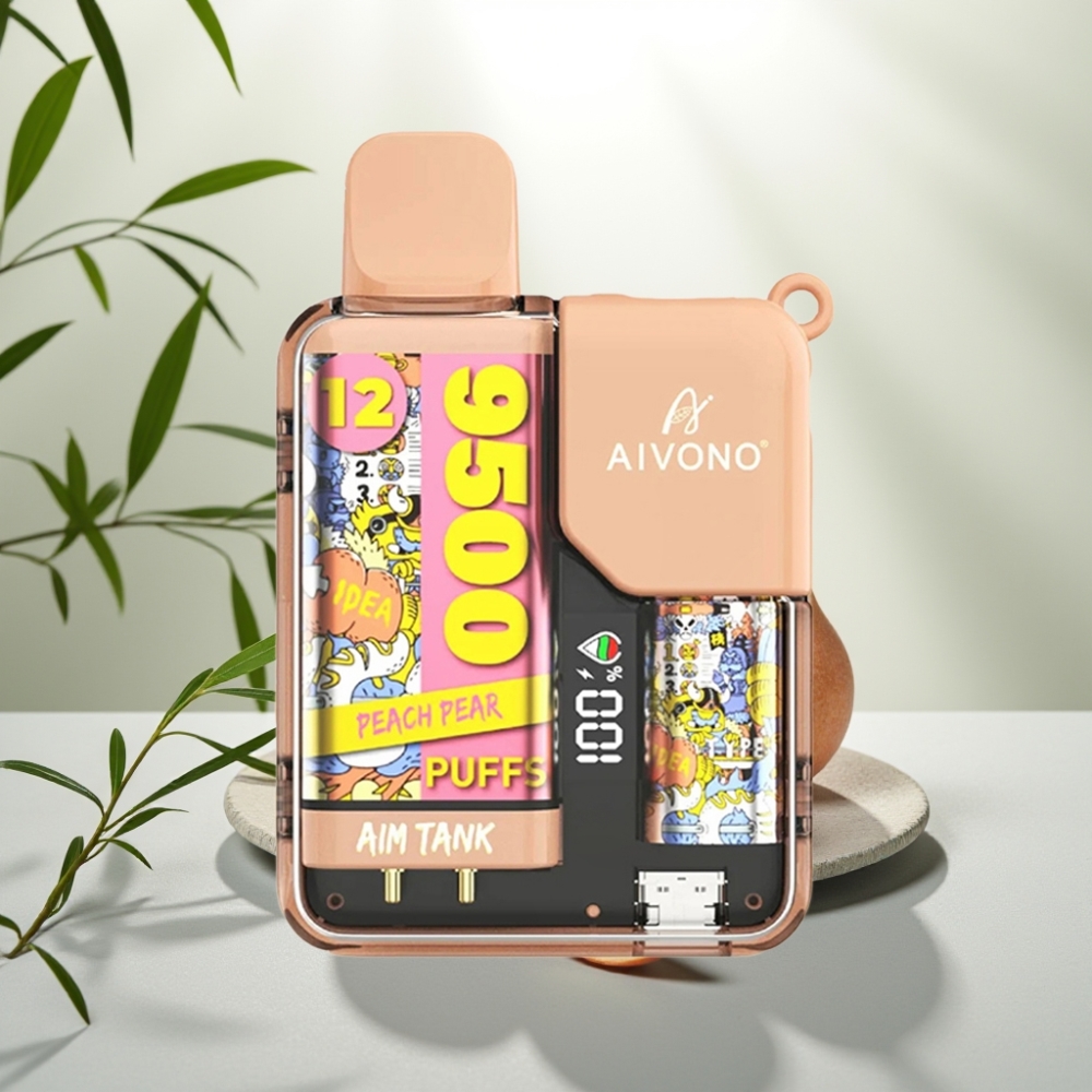 Aivono AIM-TANK 9500 Pufuri Piersică-Pară 18ml 650mAh LCD 1.2ohm