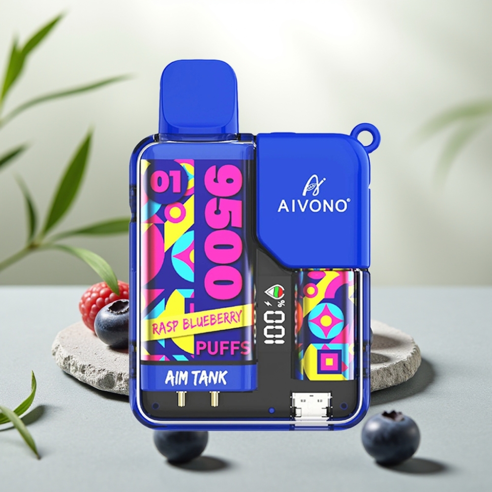 Aivono AIM-TANK 9500 Pufuri Zmeură Afină 18ml 650mAh LCD 1.2ohm