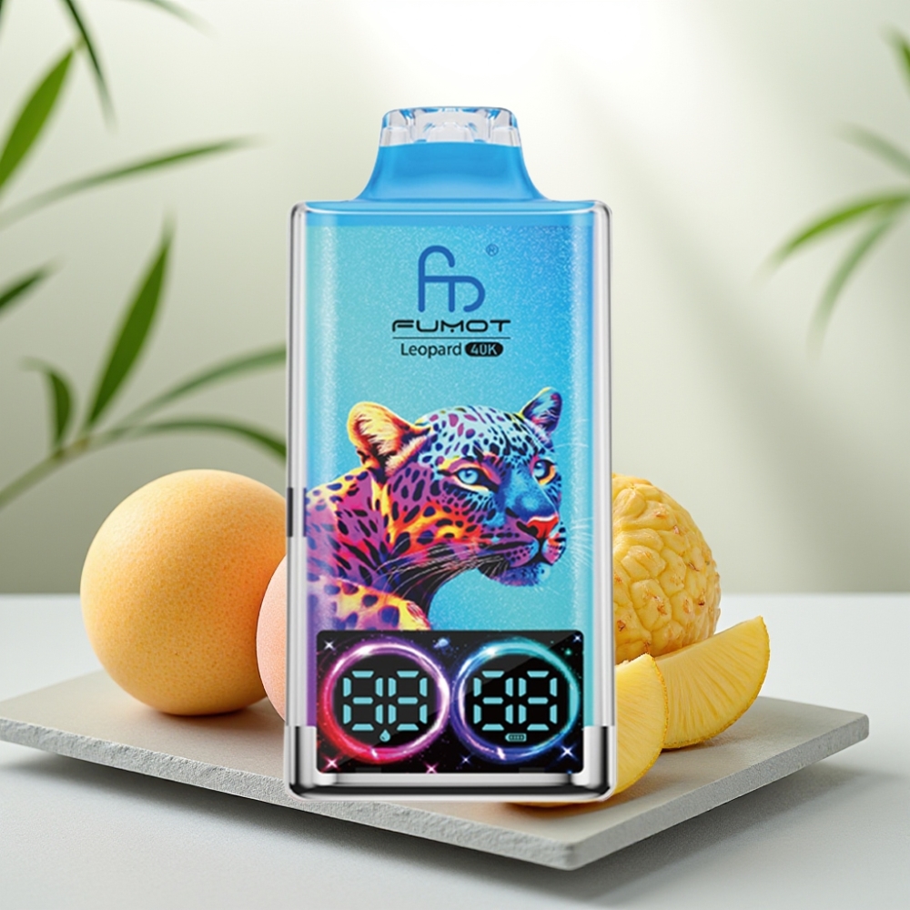 Fumot Leopard 40K Puffs 0%-5% Nicotine, 700mAh, Dual Mesh, Port USB-C, Aroma de Mango Pișcot Ananas