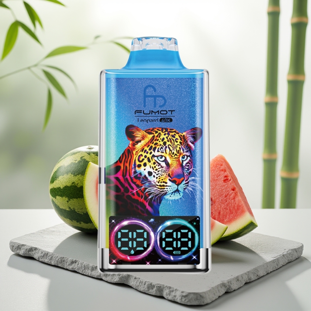 Fumot Leopard 40K Puffs Bala de gumă cu pepene verde, 5%, 700mAh, Dual Mesh