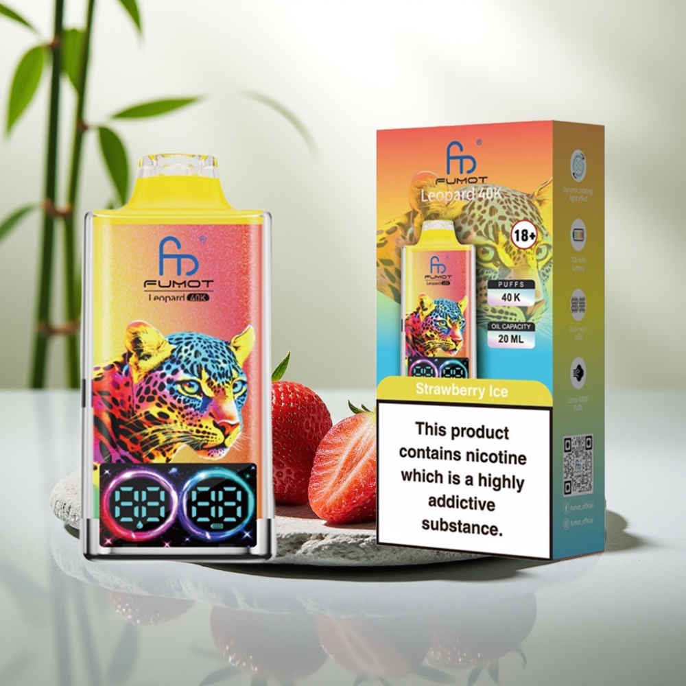 Fumot Leopard 40K Puffs Capsă Dispozabilă Capsă Dispozabilă Cu Afișaj Digital, 700mAh, 5% Nicotină, Capsă Dispozabilă Cu Afișaj Digital