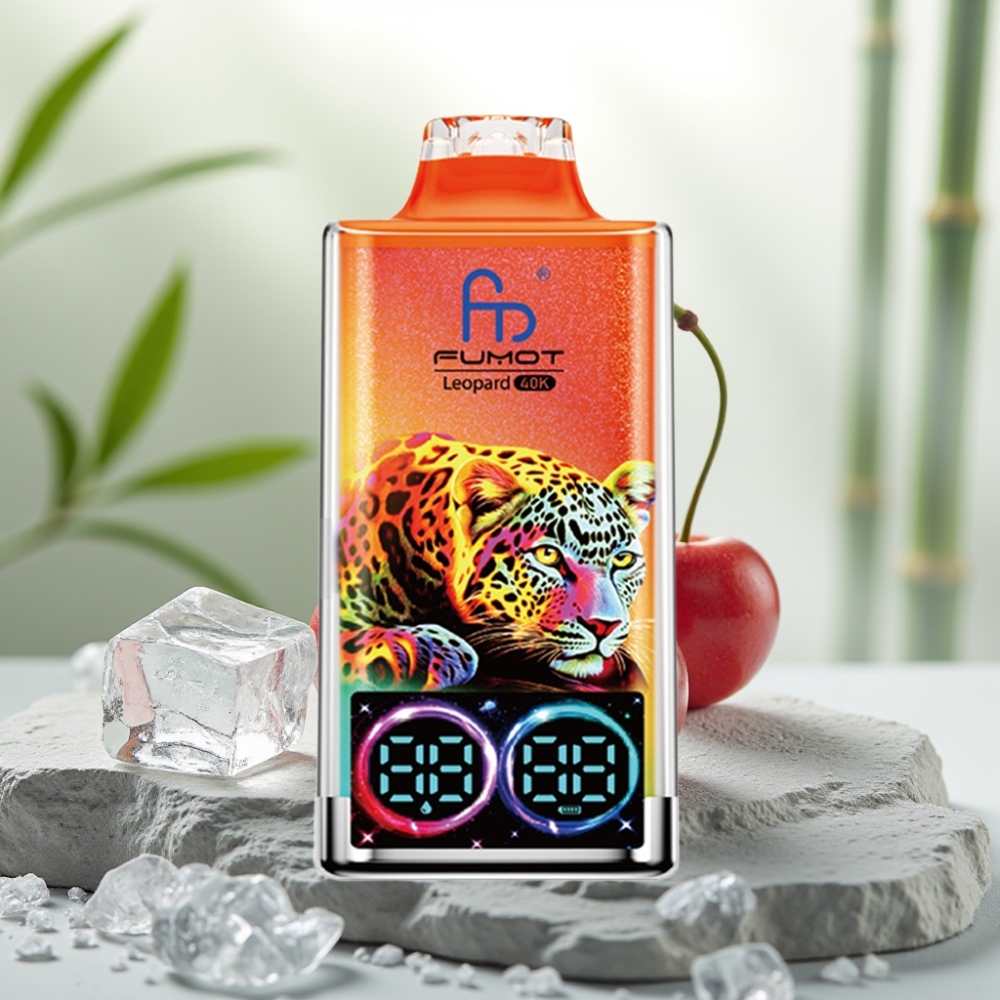 Fumot Leopard 40K Puffs Disposable Vape Cireșă Înghețată, 5% Nicotine, 700mAh, Dual Mesh
