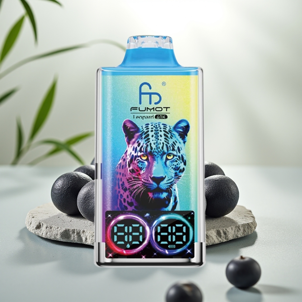 Fumot Leopard 40K Puffs Disposable Vape Dragon Negru Gheață, 5%, 700mAh, Dual Mesh