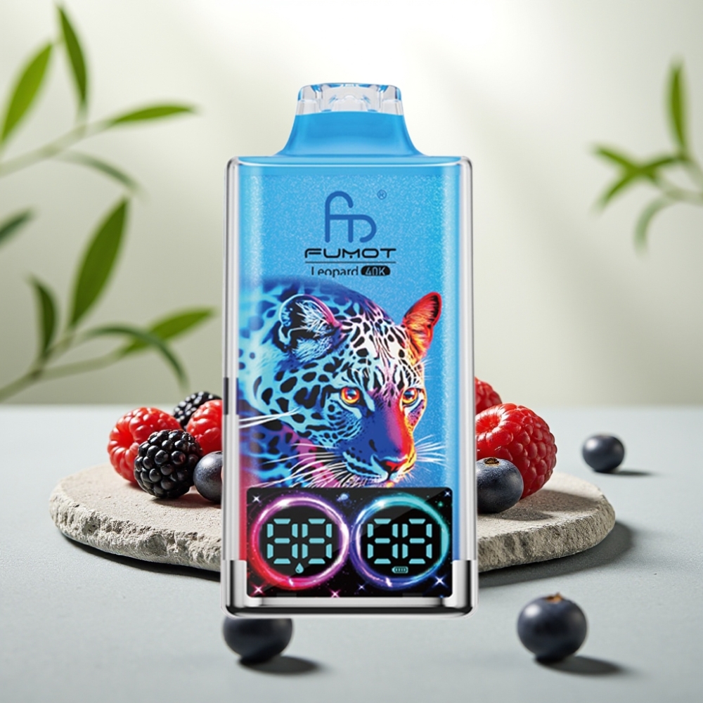 Fumot Leopard 40K Puffs Disposable Vape Fructe de Pădure Mixt 5% 700mAh Dual Mesh
