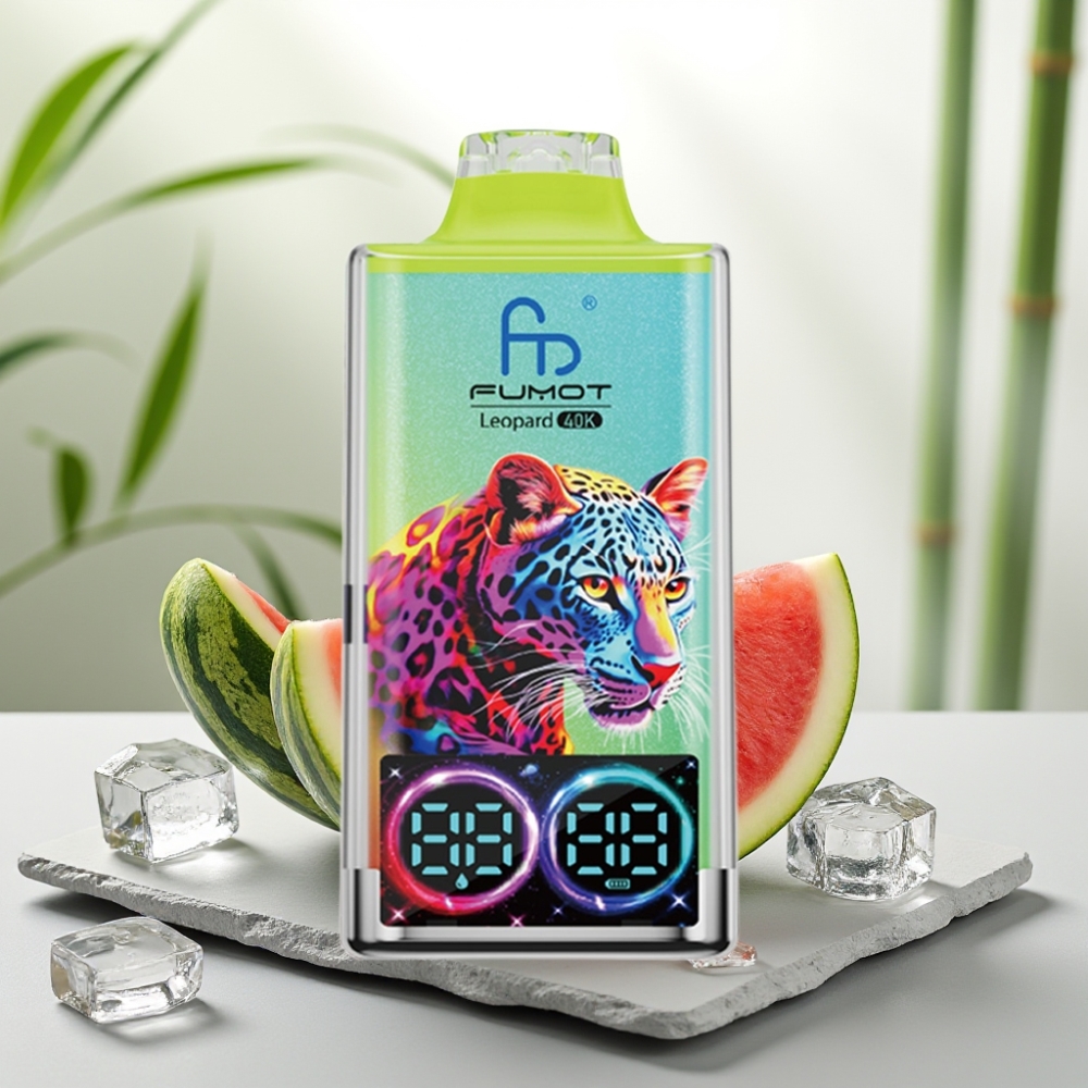 Fumot Leopard 40K Puffs Disposable Vape Pepene Gheata, 5% Nicotine, 700mAh, Dual Mesh
