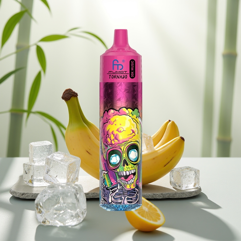 Fumot RandM Tornado 30000 Banana Gheață 30mL 5% 1.0 Ohm