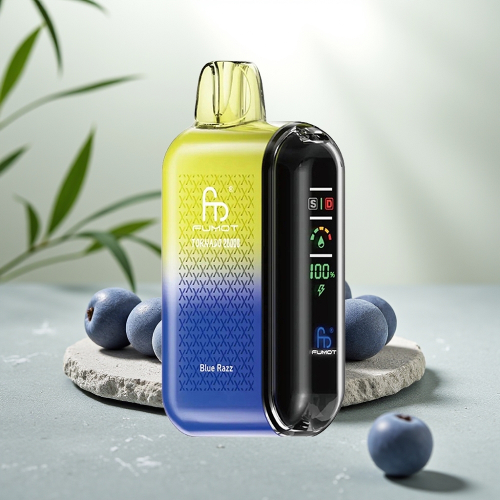 Fumot Tornado 20000 Puffs Afine Albastre 20ml 850mAh Dual Mesh Smart Display
