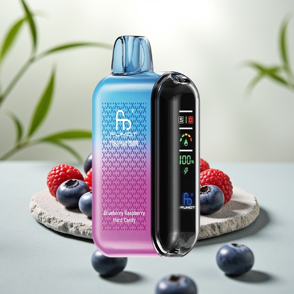 Fumot Tornado 20000 Puffs Afine Zmeură Bomboane 20ml 850mAh 2% Nicotină