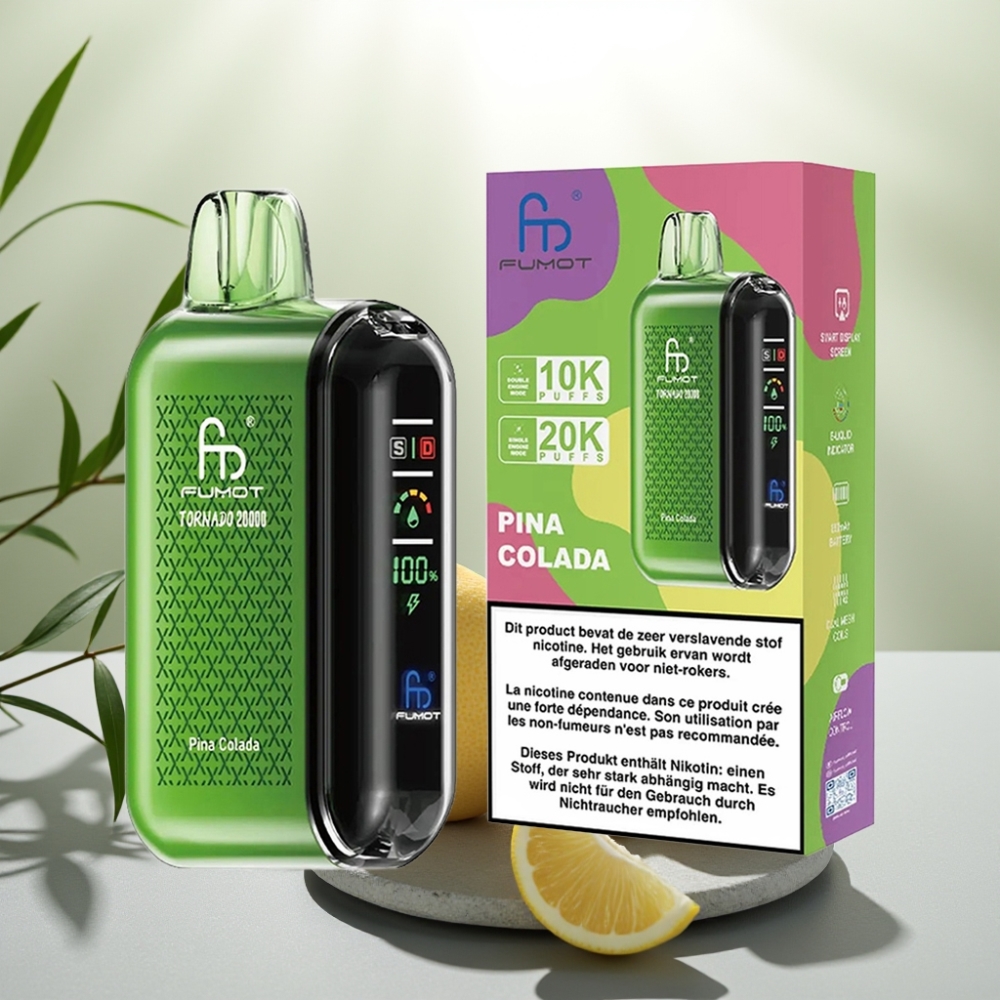 Fumot Tornado 20000 Puffs Ananas Colada 20ml 850mAh Afisaj Smart Control Aer