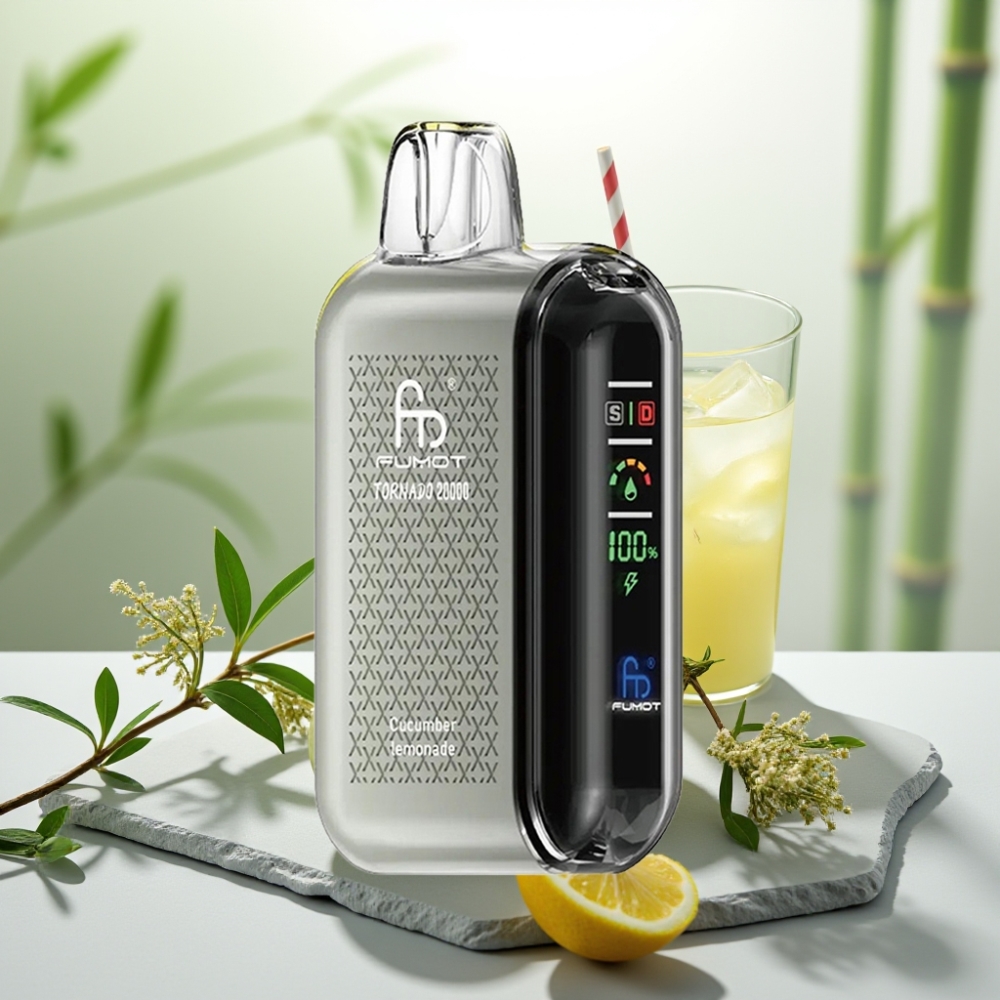 Fumot Tornado 20000 Puffs Castravete Limonadă 20ml 850mAh 2% Nicotină