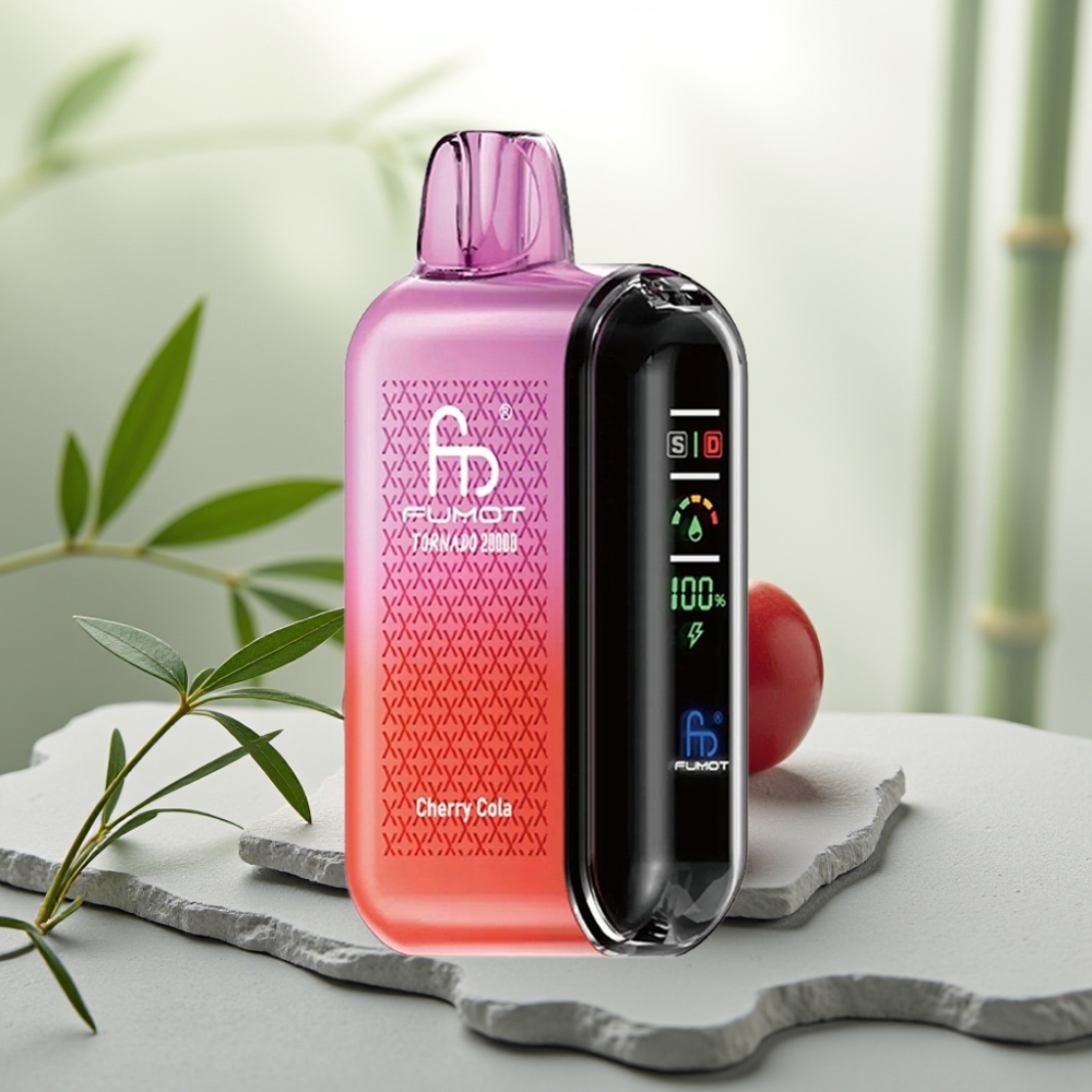 Fumot Tornado 20000 Puffs Cireșă Cola Dual Mesh Coil 20ml 850mAh Smart Display