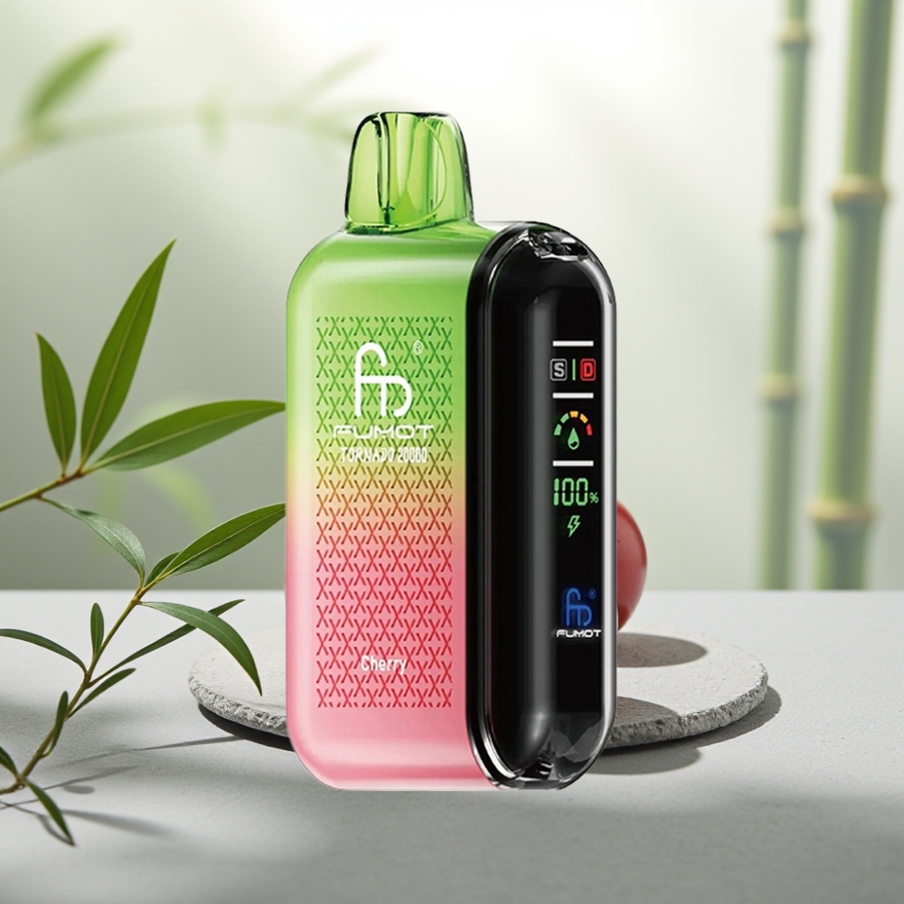 Fumot Tornado 20000 Puffs Cireșă, Dual Mesh Coil, 20ml, 850mAh, 2% Nicotină