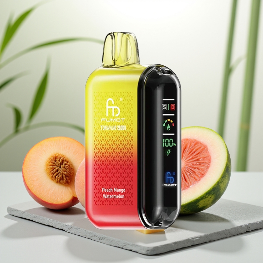 Fumot Tornado 20000 Puffs Piersică Mango Pepene Galben, 20ml, 850mAh, 2% Nicotină