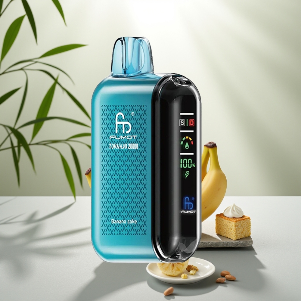 Fumot Tornado 20000 Puffs Prăjitură cu Banană 20ml 850mAh Afișaj Smart