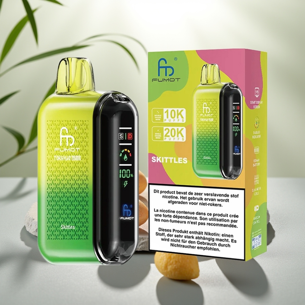 Fumot Tornado 20000 Puffs Skittles, 20ml, 850mAh, 2% Nicotină