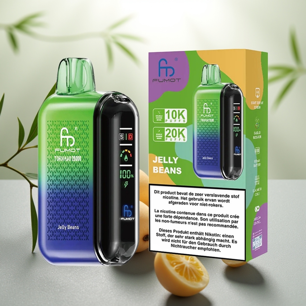 Fumot Tornado 20000 Pufuri Dulciuri Jelly Beans, 20ml, 850mAh, 2% Nicotina