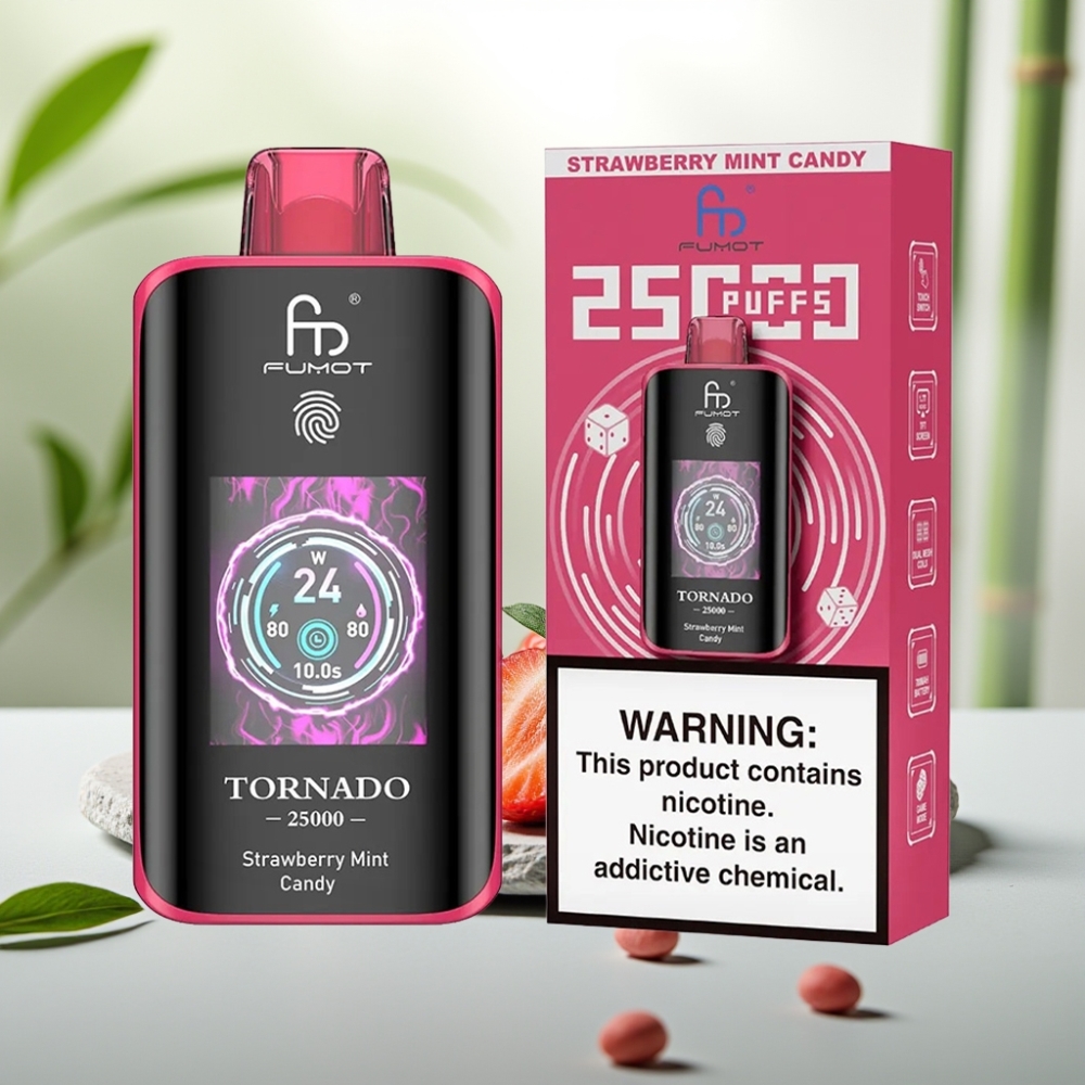 Fumot Tornado 25000 Puffs Capsă Dispozabilă Afine Mentă Dulce, 20ml, 700mAh, Tip-C