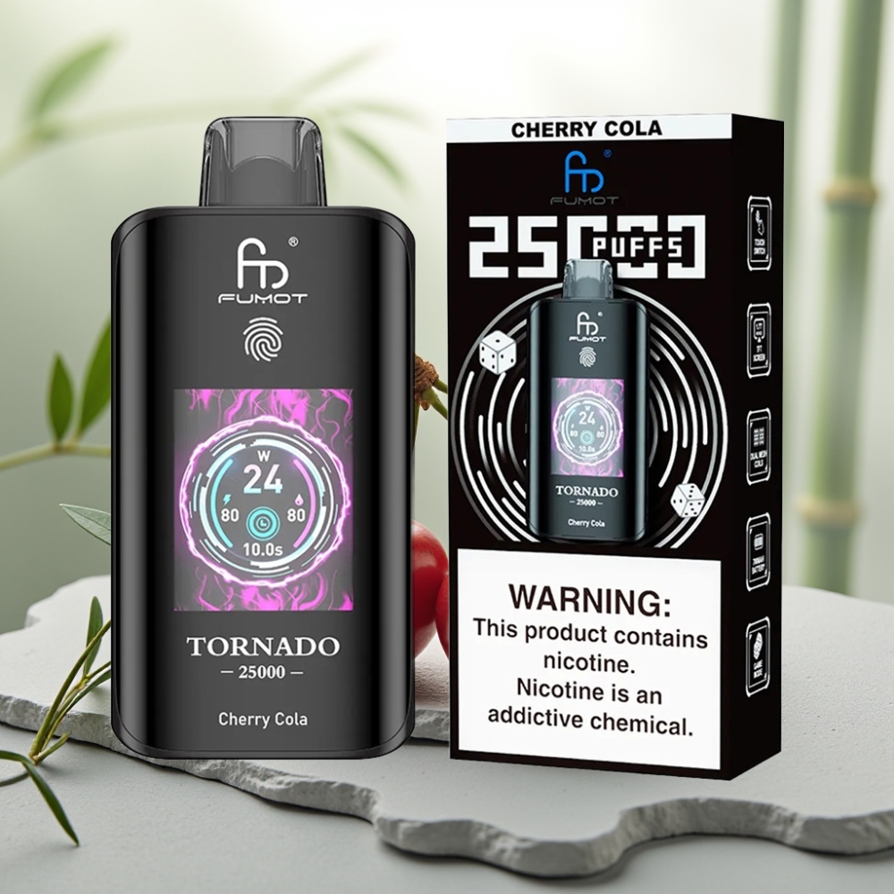 Fumot Tornado 25000 Puffs Cireșă Cola, 20ml, 700mAh, Tip-C