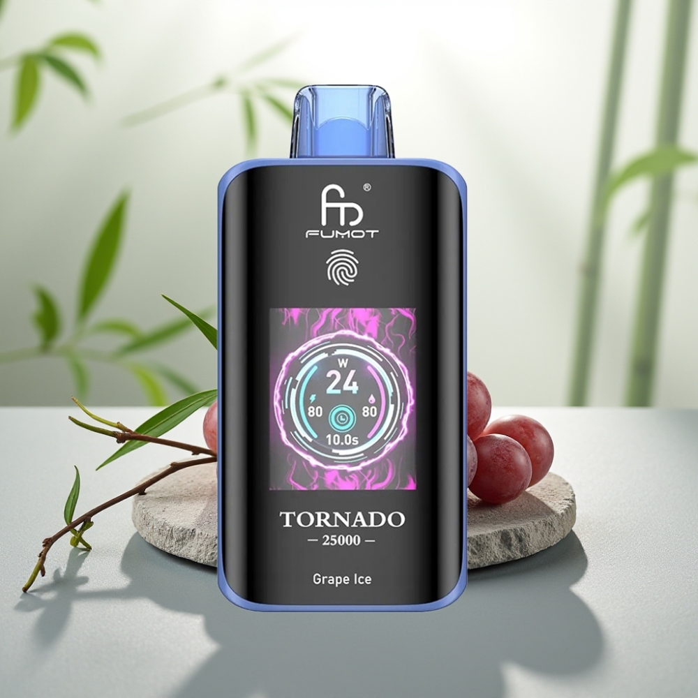 Fumot Tornado 25000 Puffs Gheață de Struguri, 20ml, 700mAh, Tip-C