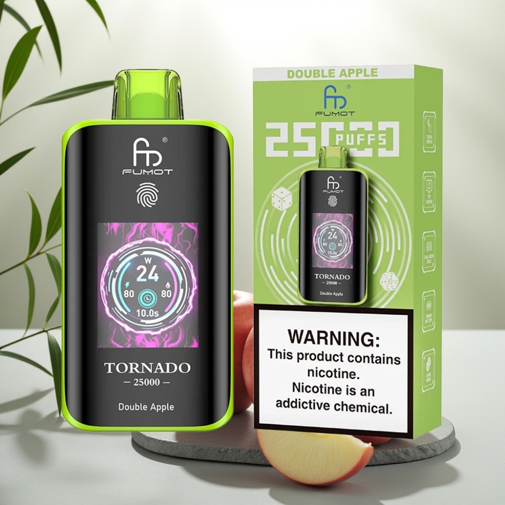 Fumot Tornado 25000 Puffs Măr Dublu, 20ml, 700mAh, Tip-C