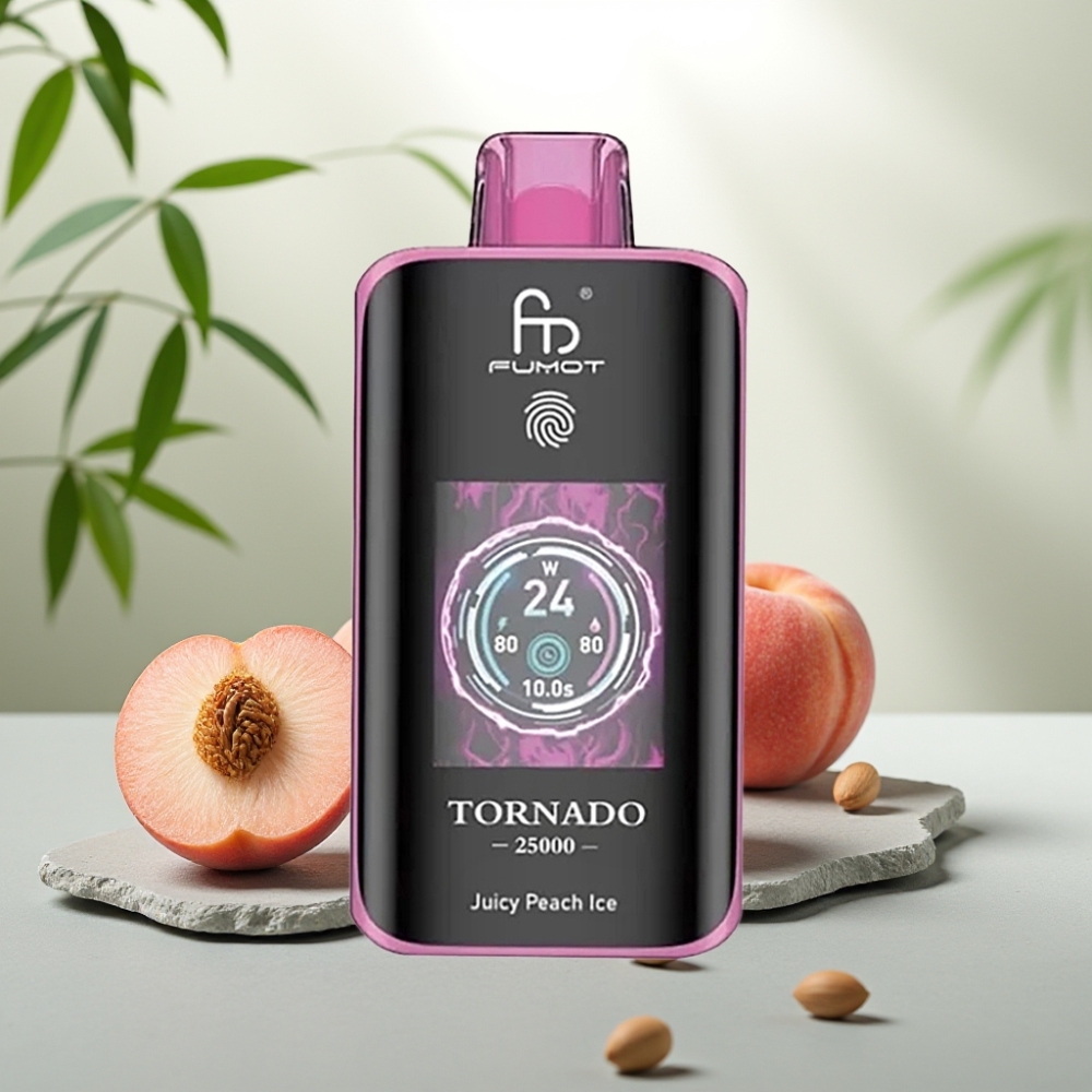 Fumot Tornado 25000 Puffs Pierdere Gustos de Pișcotă Gheață, 20ml, 700mAh, Tip-C
