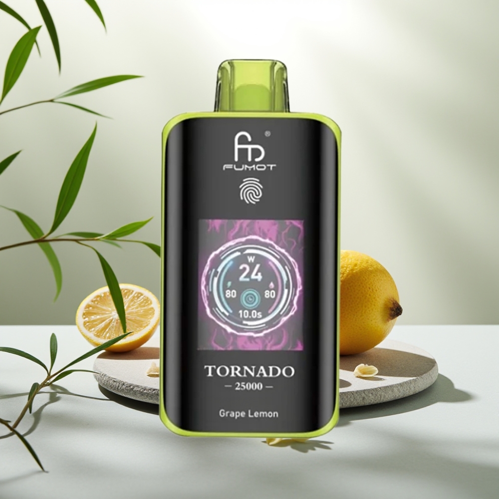 Fumot Tornado 25000 Puffs Struguri Lămâie, 20ml, 700mAh, Tip-C