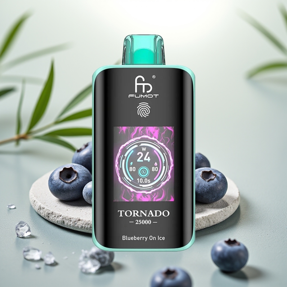 Fumot Tornado Afine pe Gheață 25000 Puffs, 20ml, 5% Nicotină, Tip-C