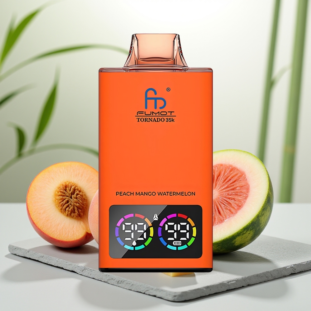 Fumot Tornado 35K Dual Mesh Coil, 15ml, USB-C, Piersic Mango Pepene Fumot Tornado 35000 Dual Mesh Coil, 15ml, USB-C, Piersic Mango Ananas