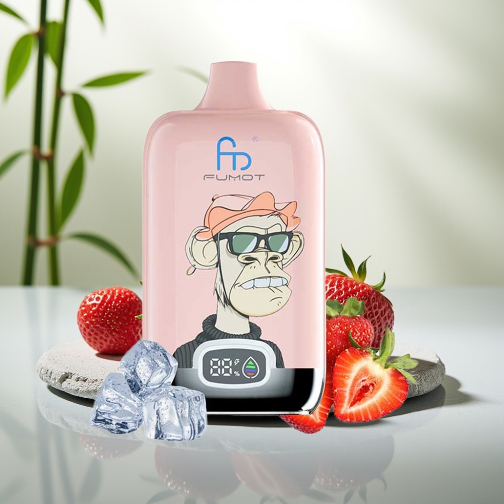 Fumot Tornado Digital Box 12000 Puffs Capsă Dispozabilă Căpșuni Ice 20ml 5%