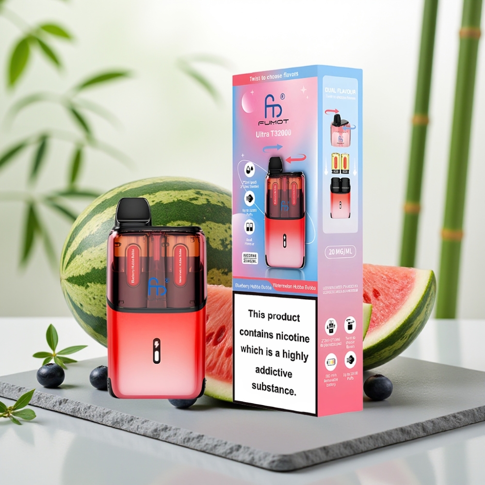 Fumot Ultra T32000 Disposable Vape Afine Hubba Bubba - Pepene Hubba Bubba, 32000 puffuri, 24ml