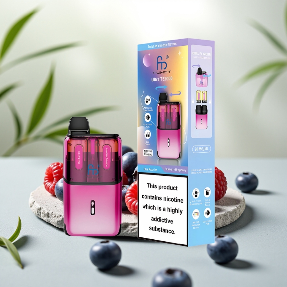 Fumot Ultra T32000 Disposable Vape Afine Zmeură Albastră Gheață 32000 de fumuri 24ml 20mg