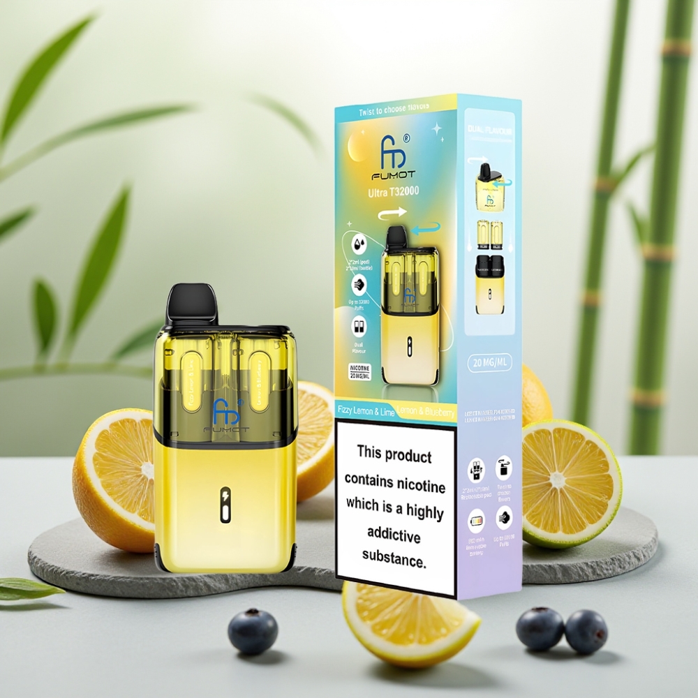 Fumot Ultra T32000 Disposable Vape Lămâie și Lime Fizzy - Lămâie și Afine, 32000 puffuri, 800mAh, 24ml