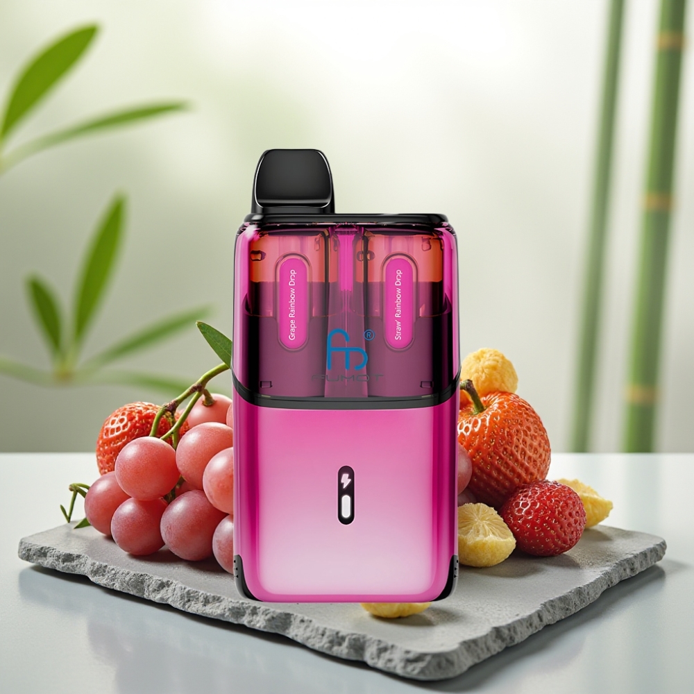 Fumot Ultra T32000 Disposable Vape Picuri Curcubeu de Struguri - Picuri Curcubeu de Căpșuni, 32000 de fumuri, 800mAh, 24ml
