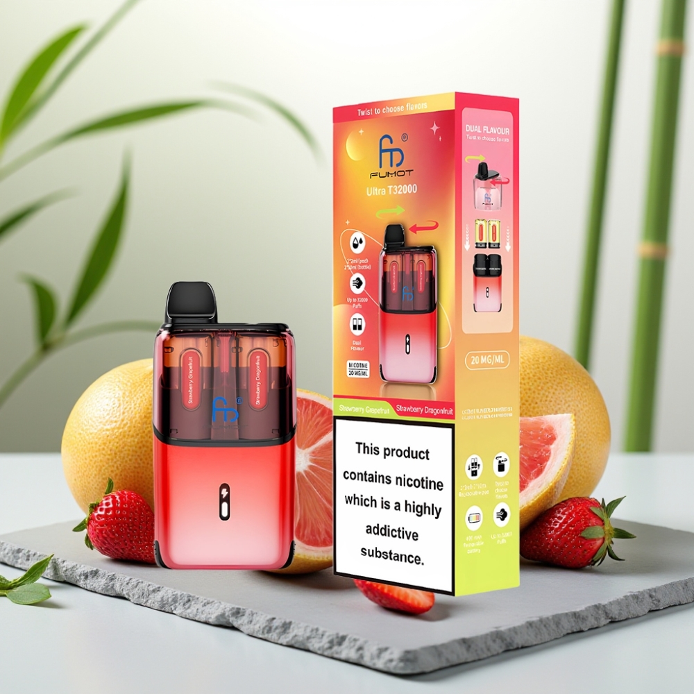 Fumot Ultra T32000 Dispozabil Capsuni Grapefruit - Capsuni Dragonfruit, 32000 fumuri, 24ml